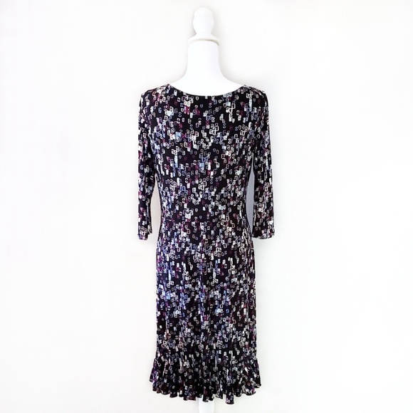 Lily Wrap 3/4 Sleeve Ruffle Hem Dress - Picture 3 of 6